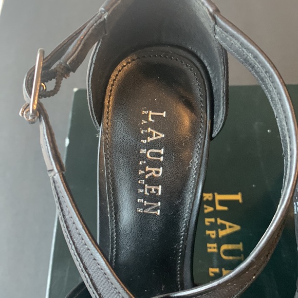 Lauren Ralph Lauren Black Crisscross Platform Heels - Picture 3 of 10